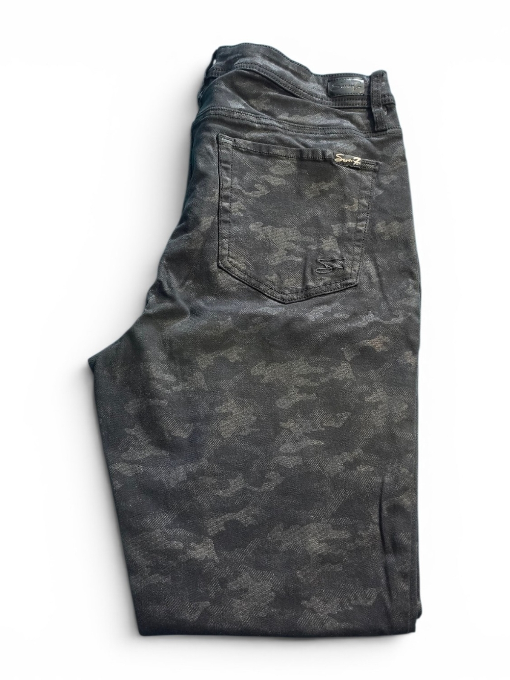 Seven7 Black Camo Skinny Jeans Size 14W